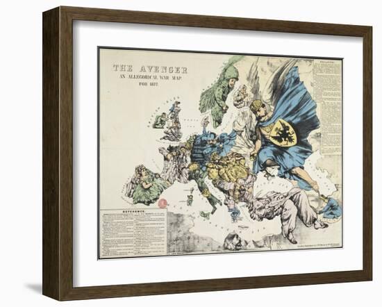 The Avenger: An Allegorical War Map for 1877, London-Frederick W Rose-Framed Giclee Print