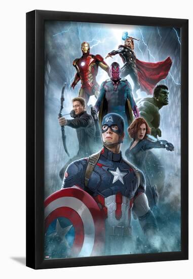 The Avengers: Age of Ultron - Captain America, Black Widow, Hulk, Hawkeye, Vision, Iron Man, Thor-null-Framed Poster