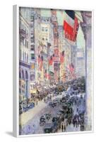 The Avenue Along 34th Street, May 1917-Childe Hassam-Framed Art Print