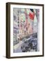 The Avenue Along 34th Street, May 1917-Childe Hassam-Framed Art Print