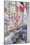 The Avenue Along 34th Street, May 1917-Childe Hassam-Mounted Art Print