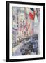 The Avenue Along 34th Street, May 1917-Childe Hassam-Framed Art Print