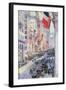 The Avenue Along 34th Street, May 1917-Childe Hassam-Framed Art Print
