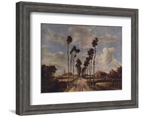 The Avenue at Middelharnis, 1689, (1938)-Meindert Hobbema-Framed Giclee Print