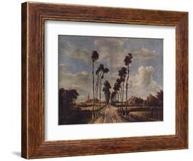 The Avenue at Middelharnis, 1689, (1938)-Meindert Hobbema-Framed Giclee Print