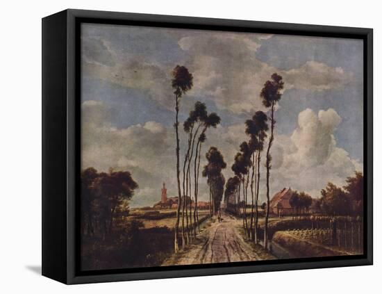 The Avenue at Middelharnis, 1689, (1938)-Meindert Hobbema-Framed Stretched Canvas