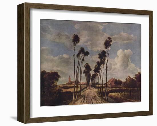 The Avenue at Middelharnis, 1689, (1938)-Meindert Hobbema-Framed Giclee Print