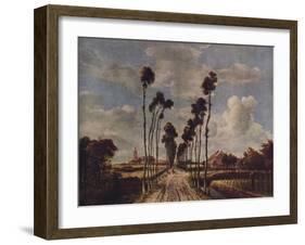 The Avenue at Middelharnis, 1689, (1938)-Meindert Hobbema-Framed Giclee Print