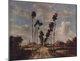 The Avenue at Middelharnis, 1689, (1938)-Meindert Hobbema-Mounted Giclee Print