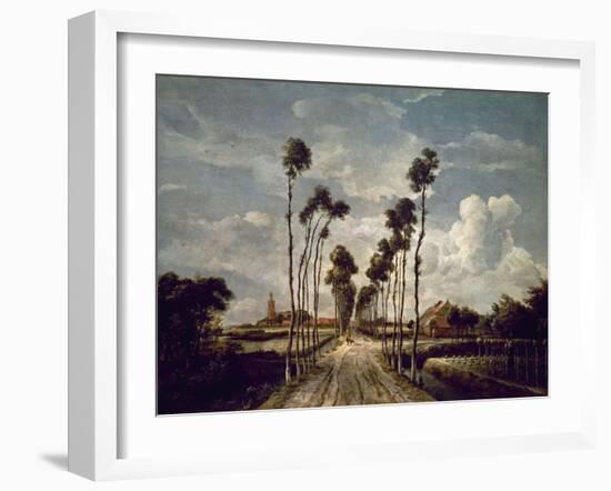 The Avenue At Middelharnis, 1689, Dutch School-Meindert Hobbema-Framed Giclee Print