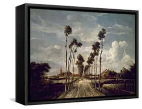 The Avenue At Middelharnis, 1689, Dutch School-Meindert Hobbema-Framed Stretched Canvas