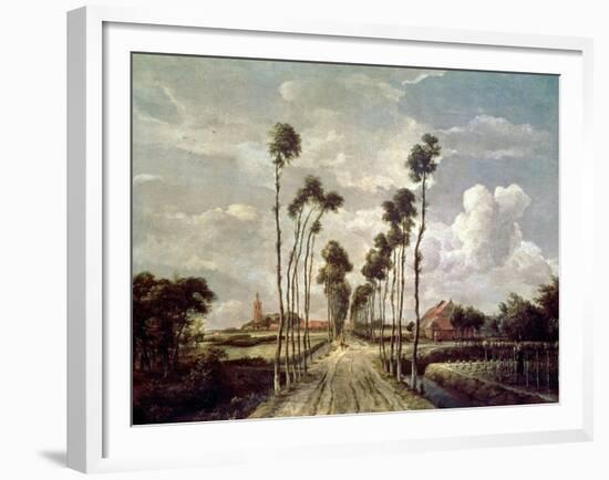 The Avenue at Middelharnis, 1689-Meindert Hobbema-Framed Giclee Print