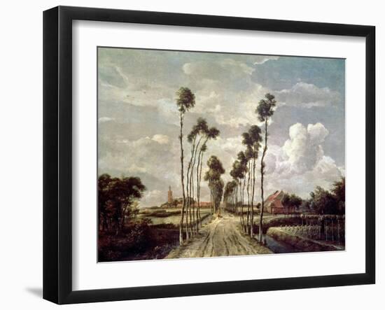 The Avenue at Middelharnis, 1689-Meindert Hobbema-Framed Giclee Print