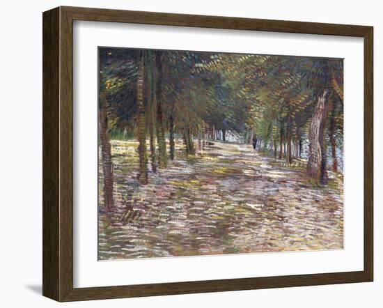 The Avenue at the Park of Voyer-D'Argenson at Asnieres, 1887-Vincent van Gogh-Framed Giclee Print