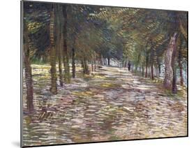 The Avenue at the Park of Voyer-D'Argenson at Asnieres, 1887-Vincent van Gogh-Mounted Giclee Print