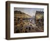 The Avenue De L'opera, Paris, Sunlight, Winter Morning, Ca. 1880-Camille Pissarro-Framed Giclee Print