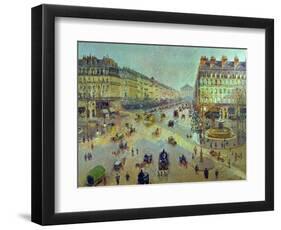 The Avenue De L'Opera, Sunlight, Winter Morning, Around 1880-Camille Pissarro-Framed Giclee Print
