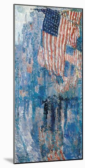 The Avenue in the Rain, 1917-Frederick Childe Hassam-Mounted Premium Giclee Print