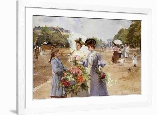 The Avenue of the Bois De Boulogne - Spring Morning, 1902-Louis de Schryver-Framed Giclee Print