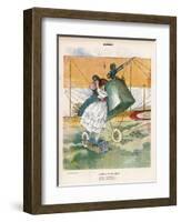 The Aviator Bids Adieu to His Girl-Louis Icart-Framed Photographic Print