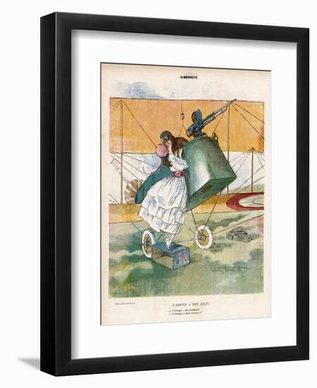 The Aviator Bids Adieu to His Girl-Louis Icart-Framed Photographic Print