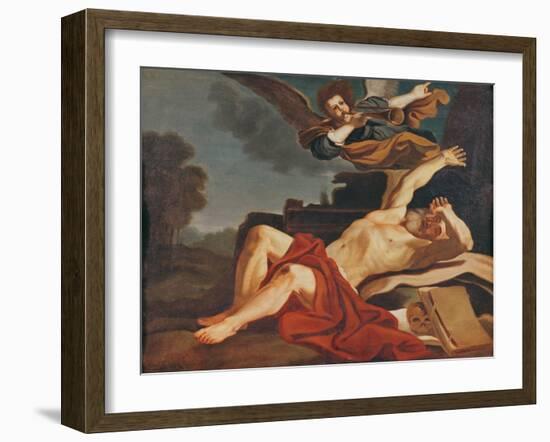 The Awakening of Saint Jerome, 1841 (Oil on Canvas)-Gustave Courbet-Framed Giclee Print