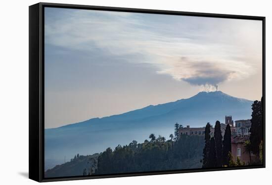 The Awe Inspiring Mount Etna, UNESCO World Heritage Site and Europe's Tallest Active Volcano-Martin Child-Framed Stretched Canvas