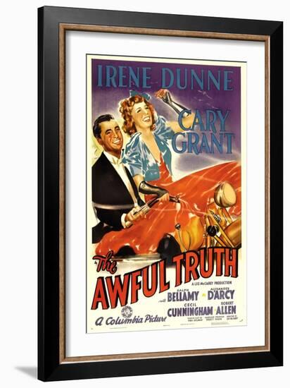 The Awful Truth, Cary Grant, Irene Dunne, 1937-null-Framed Art Print