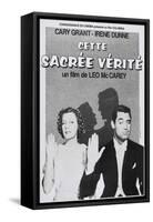 The Awful Truth, French Movie Poster, 1937-null-Framed Stretched Canvas