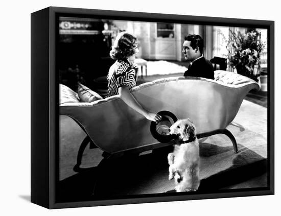 The Awful Truth, Irene Dunne, Asta, Cary Grant, 1937-null-Framed Stretched Canvas