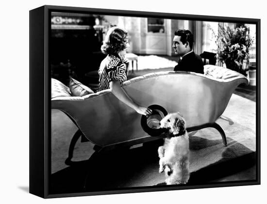 The Awful Truth, Irene Dunne, Asta, Cary Grant, 1937-null-Framed Stretched Canvas