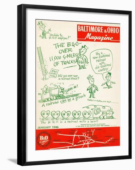 The B&O: the Railroad with a Heart-null-Framed Giclee Print