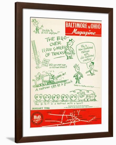 The B&O: the Railroad with a Heart-null-Framed Giclee Print