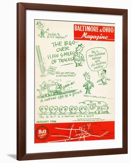 The B&O: the Railroad with a Heart-null-Framed Giclee Print