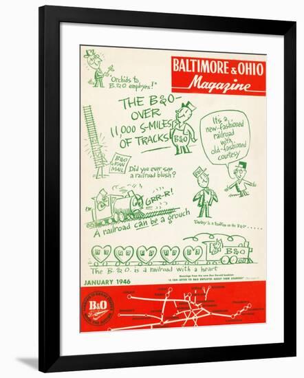 The B&O: the Railroad with a Heart-null-Framed Giclee Print