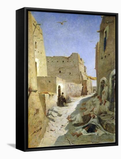 The Bab-El-Gharbi Road, Laghouat, 1859-Eugene Fromentin-Framed Stretched Canvas