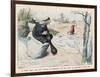 The Baba Yaga Chases the Girl in a Pestle-Edouard Zier-Framed Art Print