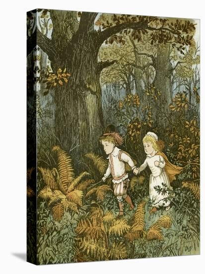 The Babes in the Wood-Randolph Caldecott-Stretched Canvas