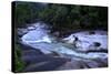 The Babinda Boulders Is a Fast-Flowing River Surrounded by Smooth Boulders, Queensland, Australia-Paul Dymond-Stretched Canvas