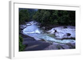 The Babinda Boulders Is a Fast-Flowing River Surrounded by Smooth Boulders, Queensland, Australia-Paul Dymond-Framed Photographic Print