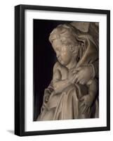 The Baby Jesus, Detail from Madonna and Child-Michelangelo Buonarroti-Framed Giclee Print