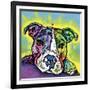 The Baby Pit Bull, Dogs, Pets, Animals,Baby, Pit bulls, Yellow glow, Star burst, Rays, white snout-Russo Dean-Framed Giclee Print