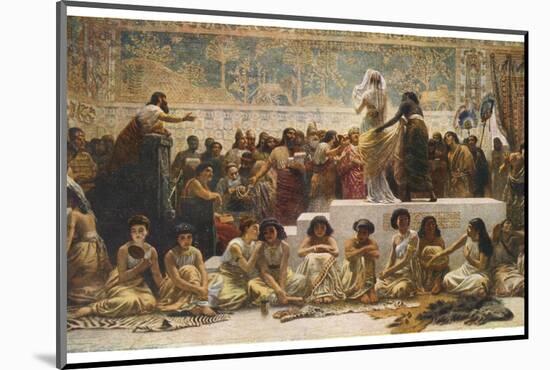 The Babylonian Marriage Market-Edwin Long-Mounted Photographic Print