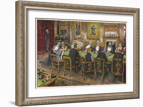 The Baccarat Scandal at Tranby Croft-null-Framed Art Print