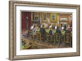 The Baccarat Scandal at Tranby Croft-null-Framed Art Print