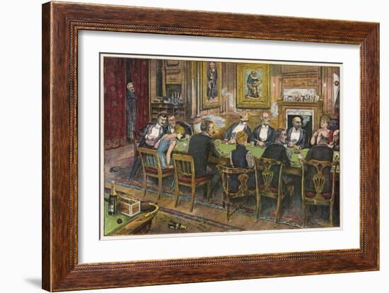 The Baccarat Scandal at Tranby Croft-null-Framed Art Print