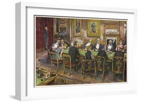 The Baccarat Scandal at Tranby Croft-null-Framed Art Print