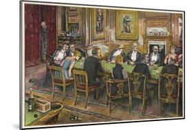 The Baccarat Scandal at Tranby Croft-null-Mounted Art Print