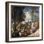 The Bacchanal of the Andrians, 1523-1526-Titian (Tiziano Vecelli)-Framed Giclee Print