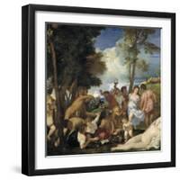 The Bacchanal of the Andrians, 1523-1526-Titian (Tiziano Vecelli)-Framed Giclee Print
